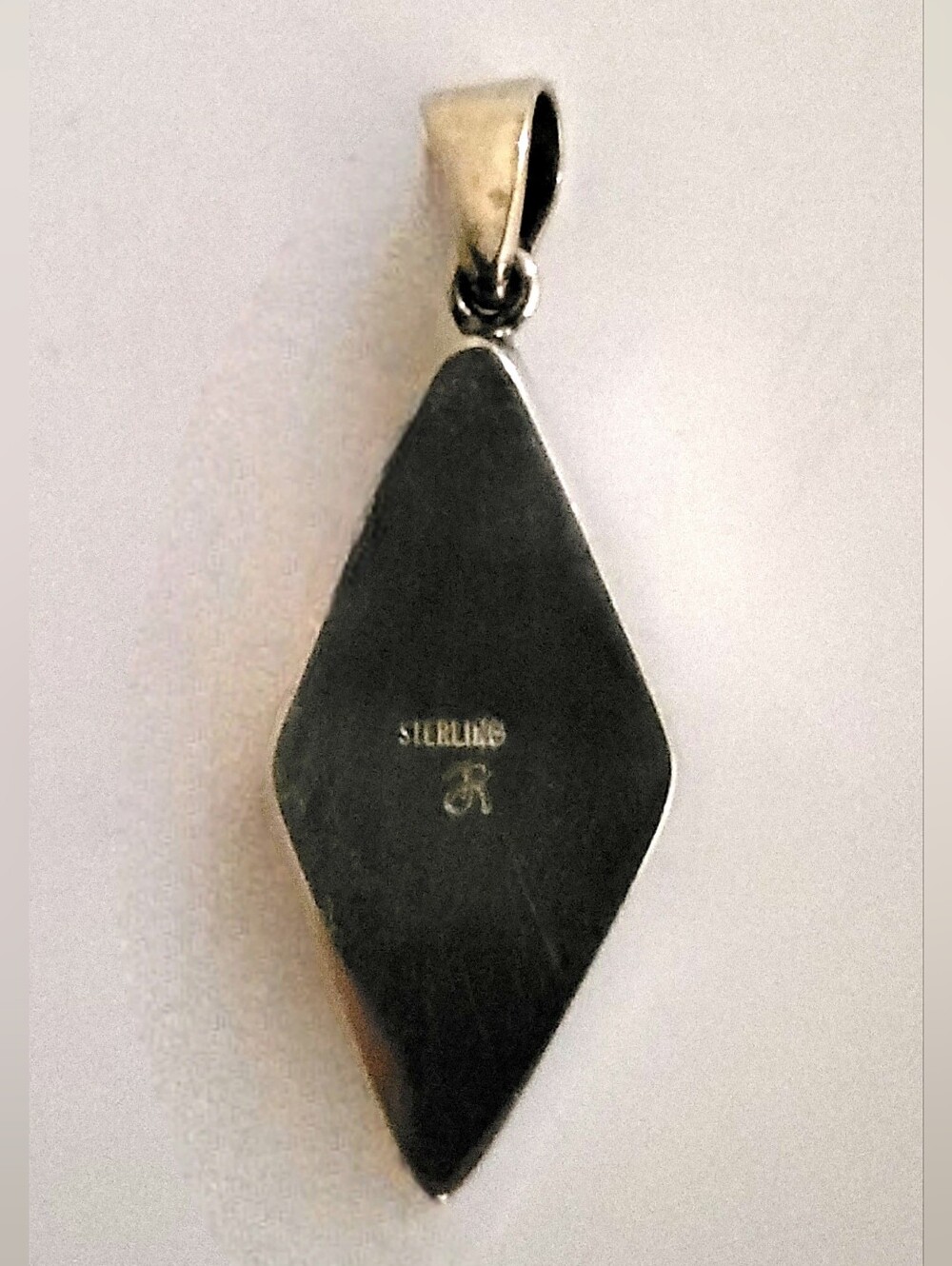 Arizona Petrified Wood Stone Cab Sterling Silver Pendant - Picture 4 of 4